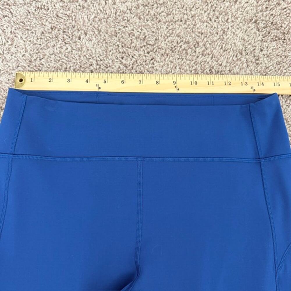 Lululemon In Movement Crop 19" Deep Marine Blue Leggings Athletic Women's 12 - Picture 6 of 8